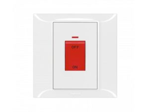 Ключ за бойлер 45A Legrand бял двуполюсен със светлинна индикация